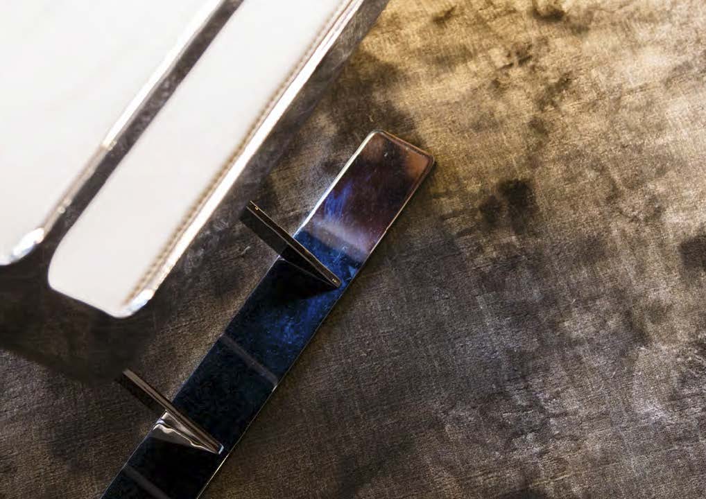 Artisan hardware with burnished finish